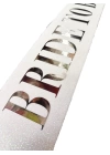 BFS     Beyaz Üzeri Gümüş Büyük Bride To Be Yazılı Simli Işıltılı Kuşak Kemer 10x80 cm