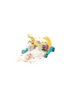 BFS  BIB6015 -Vardem Piyanolu 2 in 1 Bebek Yürüteci ve Tavşan Desenli Mavi Oyun Halısı