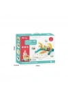 BFS  BIB6015 -Vardem Piyanolu 2 in 1 Bebek Yürüteci ve Tavşan Desenli Mavi Oyun Halısı