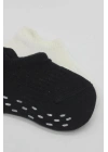 BFS  Bistyle 2Li Sneakers Kaymaz Basic Penye Çorap BS20103 Siyah Ekru