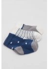 BFS   Bistyle 3Lü Penye Erkek Soket Çorap BS10111 İndigo