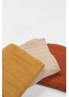 BFS  Bistyle 6lı Müslin Mendil 20x20 cm 90106 Kiremit Bej Hardal