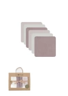 BFS  Bistyle 6lı Müslin Mendil 20x20 cm 90106 Taş Ekru Antrasit