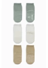 BFS   Bistyle Basic Kaymaz Penye Soket Çorap 3Lü BS10106 Nil Ekru Bej