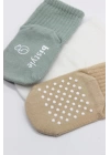 BFS   Bistyle Basic Kaymaz Penye Soket Çorap 3Lü BS10106 Nil Ekru Bej