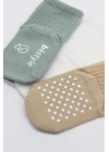 BFS   Bistyle Basic Kaymaz Penye Soket Çorap 3Lü BS10107 Nil Ekru Bej