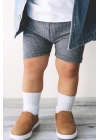 BFS   Bistyle Basic Kaymaz Penye Soket Çorap 3Lü BS10107 Nil Ekru Bej