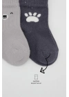 BFS   Bistyle Bear Penye Soket Çorap 2Li BS10116 Gri