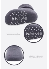 BFS   Bistyle Çemberli Kaymaz Havlu Soket Çorap 2Li BS10503 Gri-Antrasit