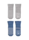 BFS   Bistyle Çemberli Kaymaz Havlu Soket Çorap 2Li BS10503 İndigo Gri