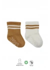 BFS   Bistyle Çemberli Kaymaz Soket Çorap 2Li BS10125 Ekru Hardal