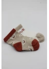 BFS   Bistyle Love Dog Penye Soket Çorap 2Li BS10118 Bej