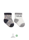 BFS   Bistyle Love Dog Penye Soket Çorap 2Li BS10118 Gri