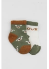 BFS   Bistyle Love Dog Penye Soket Çorap 2Li BS10118 Nil