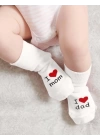 BFS   Bistyle Mom Dad 3Lü Penye Soket Çorap 10123 Ekru