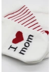 BFS   Bistyle Mom Dad 3Lü Penye Soket Çorap 10123 Ekru