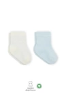BFS   Bistyle Puan Derby Penye Soket Çorap 2Li BS10103 Mavi Ekru