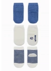 BFS   Bistyle Puanlı Kaymaz Penye Soket Çorap 3Lü BS10108 İndigo