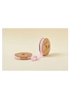 BFS Biye Ekoseli Katlı E02 Pembe 2 cm 25 Metre %65 Koton %35 Polyester