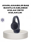 BFS Bluetooth 5.0 Siyah Kablosuz Kulaklık 18 Saat Batarya Katlanabilir Tasarım