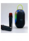 BFS Bluetooth Çift Mikrofonlu Kablosuz Karaoke Rgb Işıklı Yüksek Sesli Müzik 4 Ses Degıstırme