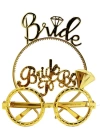 BFS   BrideYazılıTaçveBrideToBeYazılıGözlükSetiAltınRenk