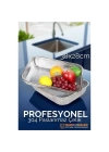 BFS  Büyük 38X28 CM Kevgir - Profesyonel Süzgeç 304 Paslanmaz Çelik