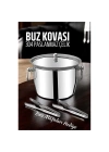 BFS  Buz Kovası 304 Paslanmaz Çelik ve Buz Maşası Seti Buz Termosu
