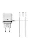 BFS C33 Hızlı Şarj Cihazı 3in1 (Dahili Lightning Kablo iphone Uyumlulu)