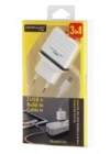 BFS C33 Hızlı Şarj Cihazı 3in1 (Dahili Lightning Kablo iphone Uyumlulu)