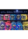 BFS   Cadılar Bayramı Işıklı Halloween Kuru Kafa Maskesi 1 Adet karışık Renk
