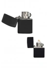 BFS Çakmak Parlak Siyah Zippo Benzinli Çakmak Cep Boy Doldurulabilir