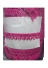 BFS Çamaşır Lastiği Dantelli 1 cm 1 Metre Fuşya