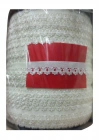 BFS Çamaşır Lastiği Dantelli 1 cm 1 Metre Kırık Beyaz