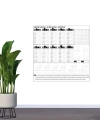 BFS  Çarpım Tablosu Ezberleme Manyetik Duvar Stickerı 105 x 100 cm