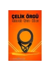 BFS  Çelik Örgü Kablo Kilit 12mm 120 cm Bisiklet Kilidi Motosiklet Kilidi Eşya Garaj Kilidi