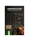 BFS  Çelik Şiş Çubuğu - Mangal Şişi Ahşap Saplı Kebap Şişi  6 Adet