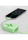 BFS  Cep Tipi Telefon Tutuculu Makaralı Uzayıp Kısalabilen 3ü 1 Arada USB Şarj Kablosu