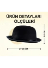 BFS Charlie Chaplin Stil Yetişkin Şapkası – Siyah Melon Parti Şapkası