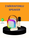 BFS Çift Mikrofonlu Kompakt Karaoke Hoparlör – Uzun Pil Ömrü