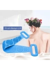 BFS  Çift Taraflı Banyo Hamam Lifi Silikon Masajlı Yumuşak Duş Lifi Uzun Ömürlü Hazır Banyo Keses