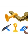 BFS  CM-072 Vantuzlu Geçmeli Kapı Kolu Stoper 4lü Set Beyaz
