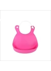 BFS  Çocuk Bebek Mama Önlüğü Dökülme Engelleyici Bükülebilir Pembe