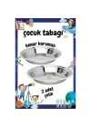 BFS Çocuk Tabağı Güvenli Kenarlı Çelik 2 Adet 21 cm