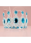BFS   ÇocukKraliçeTacı-MaviYıldızİşlemeliPrensesTacı15x7cm