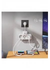 BFS Çoklu Kablolu Priz Yüksek Gerilim Korumalı 3’lü Priz 1x Usb 2x Type-c Çıkışlı Grup Priz Çoğaltıcı Beyaz