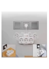BFS Çoklu Kablolu Priz Yüksek Gerilim Korumalı 3’lü Priz 1x Usb 2x Type-c Çıkışlı Grup Priz Çoğaltıcı Beyaz