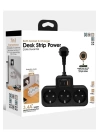 BFS Çoklu Kablolu Priz Yüksek Gerilim Korumalı 3’lü Priz 1x Usb 2x Type-c Çıkışlı Grup Priz Çoğaltıcı Siyah