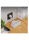 BFS Çoklu Kablolu Priz Yüksek Gerilim Korumalı 3’lü Priz 1x Usb 2x Type-c Çıkışlı Grup Priz Çoğaltıcı Beyaz