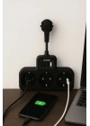 BFS Çoklu Kablolu Priz Yüksek Gerilim Korumalı 3’lü Priz 1x Usb 2x Type-c Çıkışlı Grup Priz Çoğaltıcı Siyah